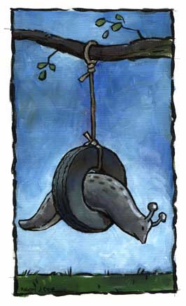 Slug on a Swing Painting