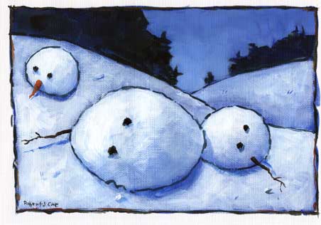 Dismantled Snowman Painting