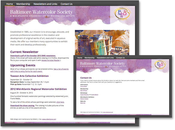 Baltimore Watercolor Society Site