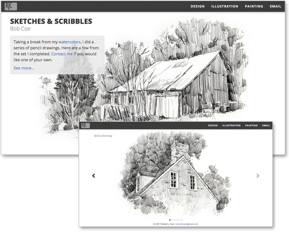 Sketches and Scribbles Web Site